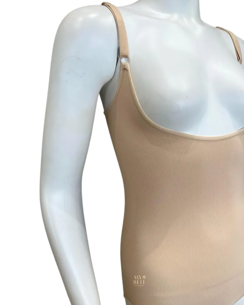2453 Open Bust Seamless Bodysuit