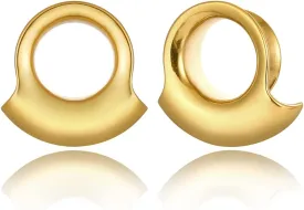 2PCS Ear Plugs Gauges for Stretched Ears Hypoallergenic 316 Stainless Steel Ear cuff Tunels 8mm-25mm (0G-1") Body Piercing Jewelry for Women Men