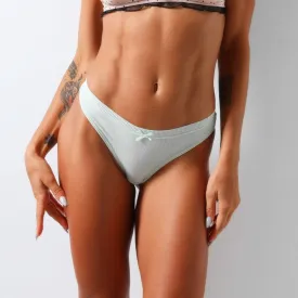 6 Pack G-String Panties Underwear Thong Cotton Skin-Friendly Soft Low Rise Lingerie Solid Underpants