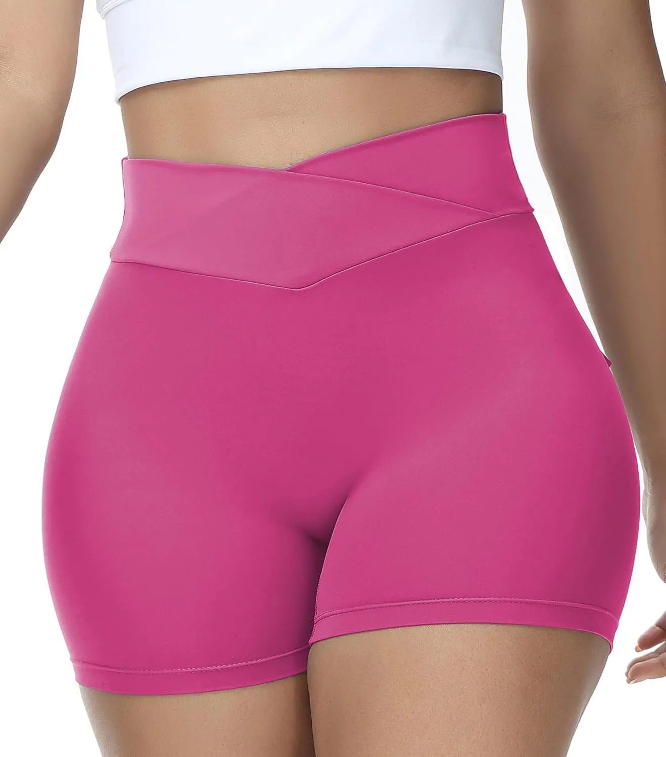 Booty Shorts for Women Scrunch Butt Shorts with Pocket Cargo Workout Biker Gym Bottoms