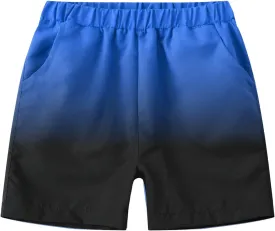 Boys Pull On Preppy Shorts Girls Cotton Elastic Quick Dry Athletic Running Shorts Kids Casual Summer Clothes with