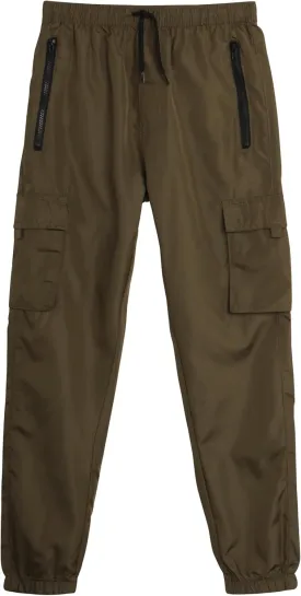Boys Tech Pants - Quick Dry Performance Stretch Woven Joggers - Hybrid Cargo Jogger Pants for Boys (Sizes: 8-18)
