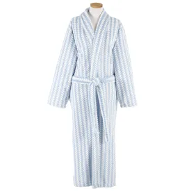 Bubble Stripe Fleece Bath Robe