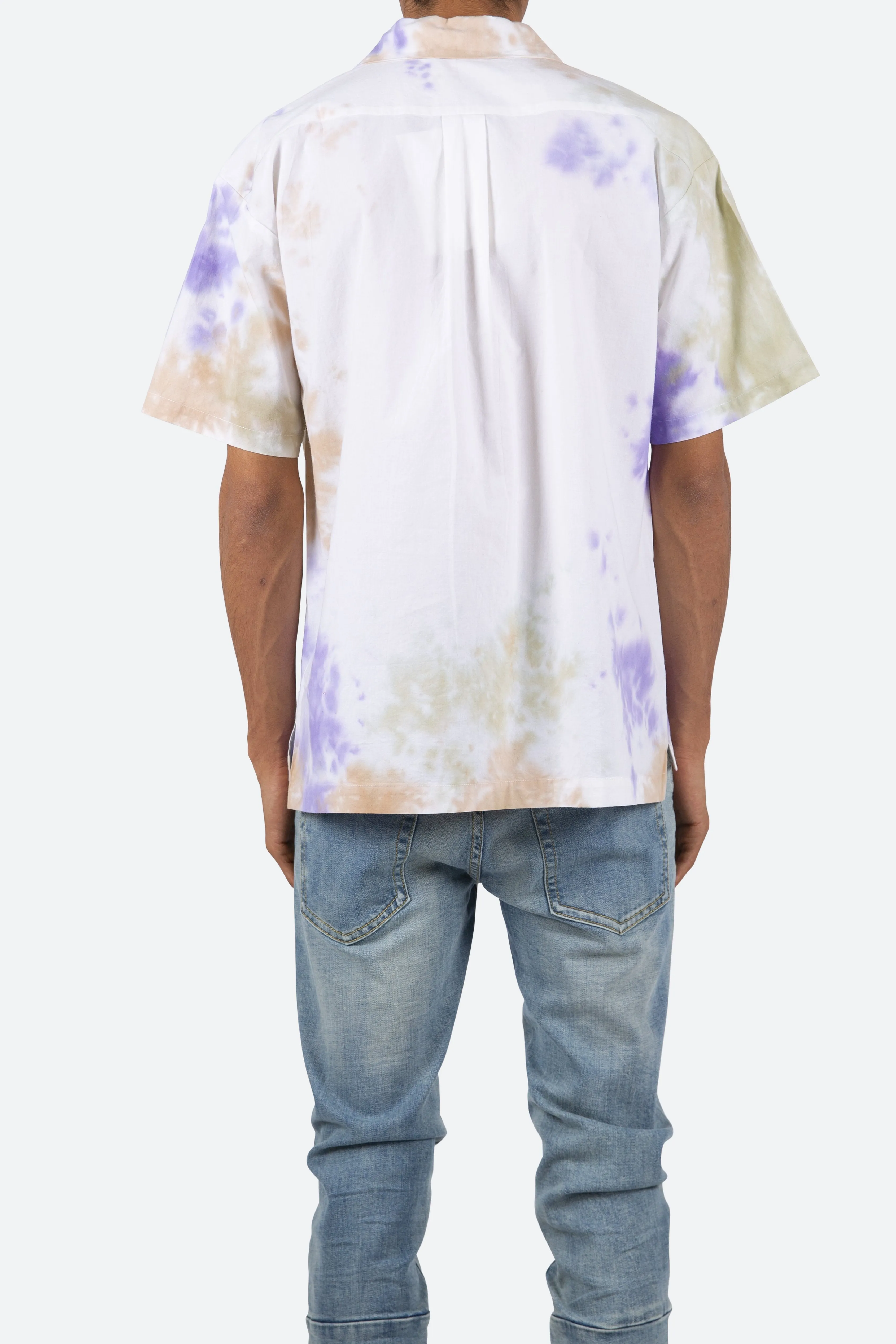 Cloud Dyed S/S Shirt - Purple/White