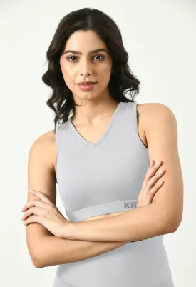 Cloud Grey Sports Bra For Women