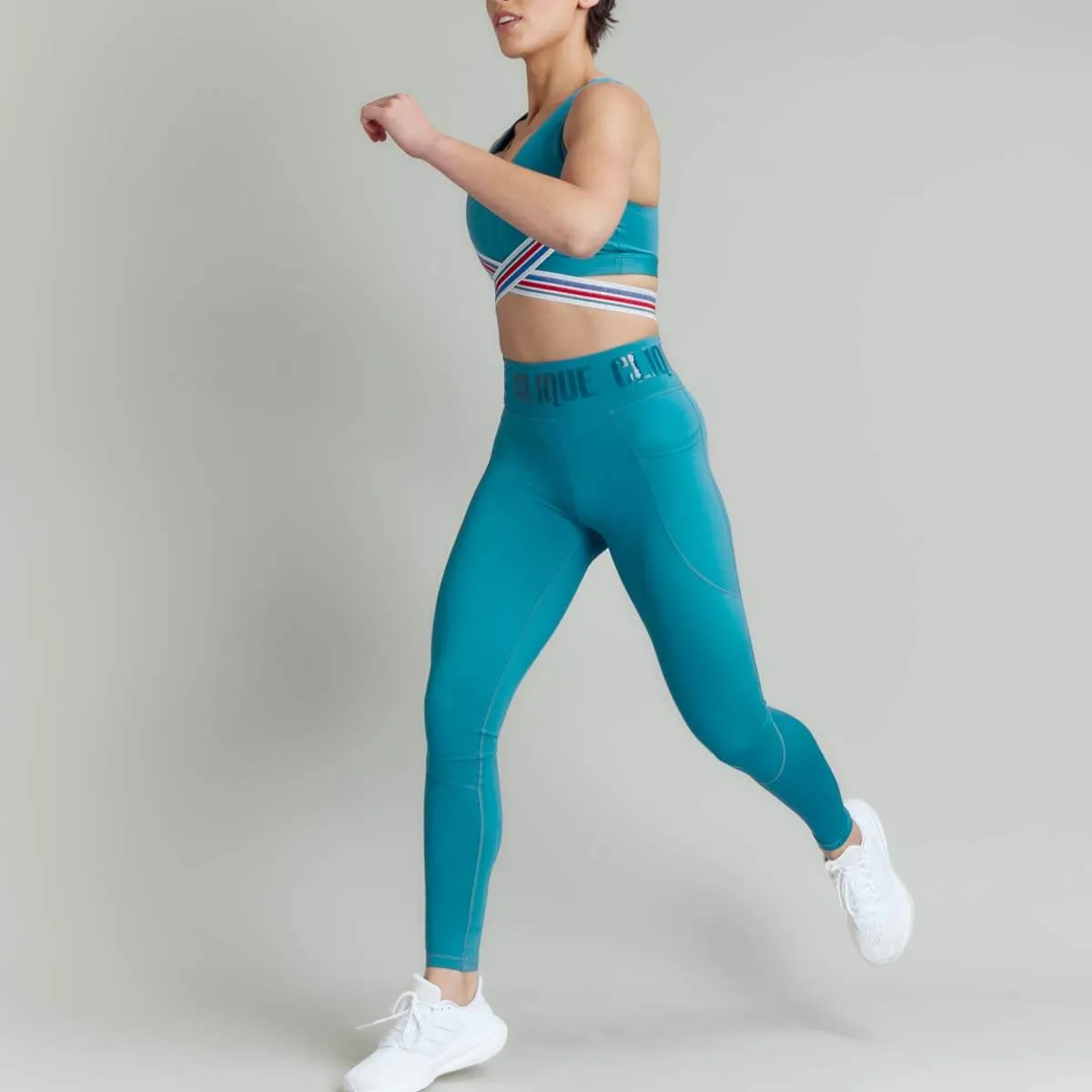 CLQ Power Compression Tights - Teal