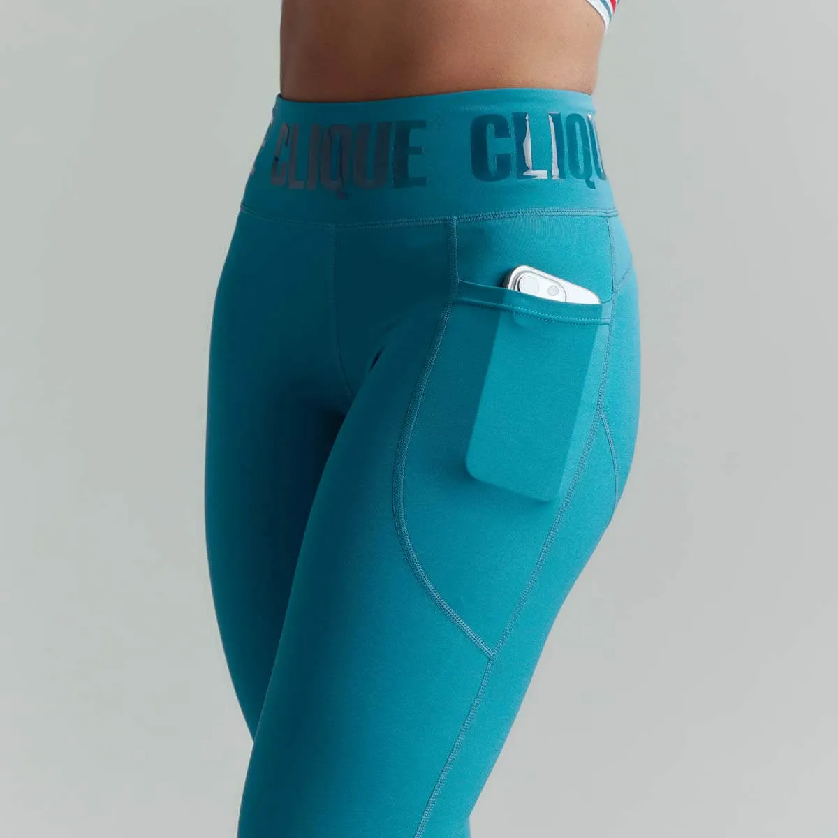 CLQ Power Compression Tights - Teal