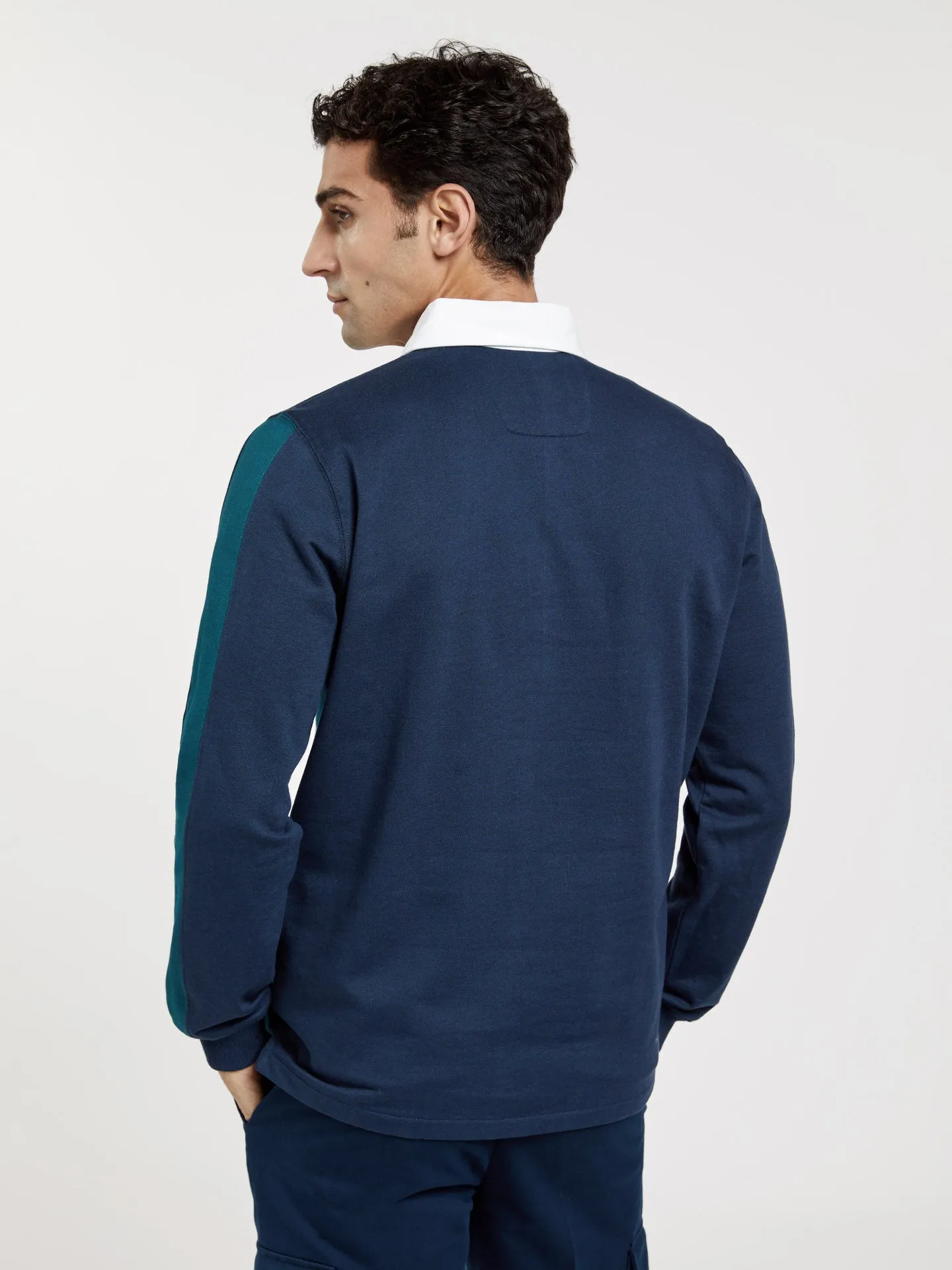 Color-Block Polo Rugby Shirt