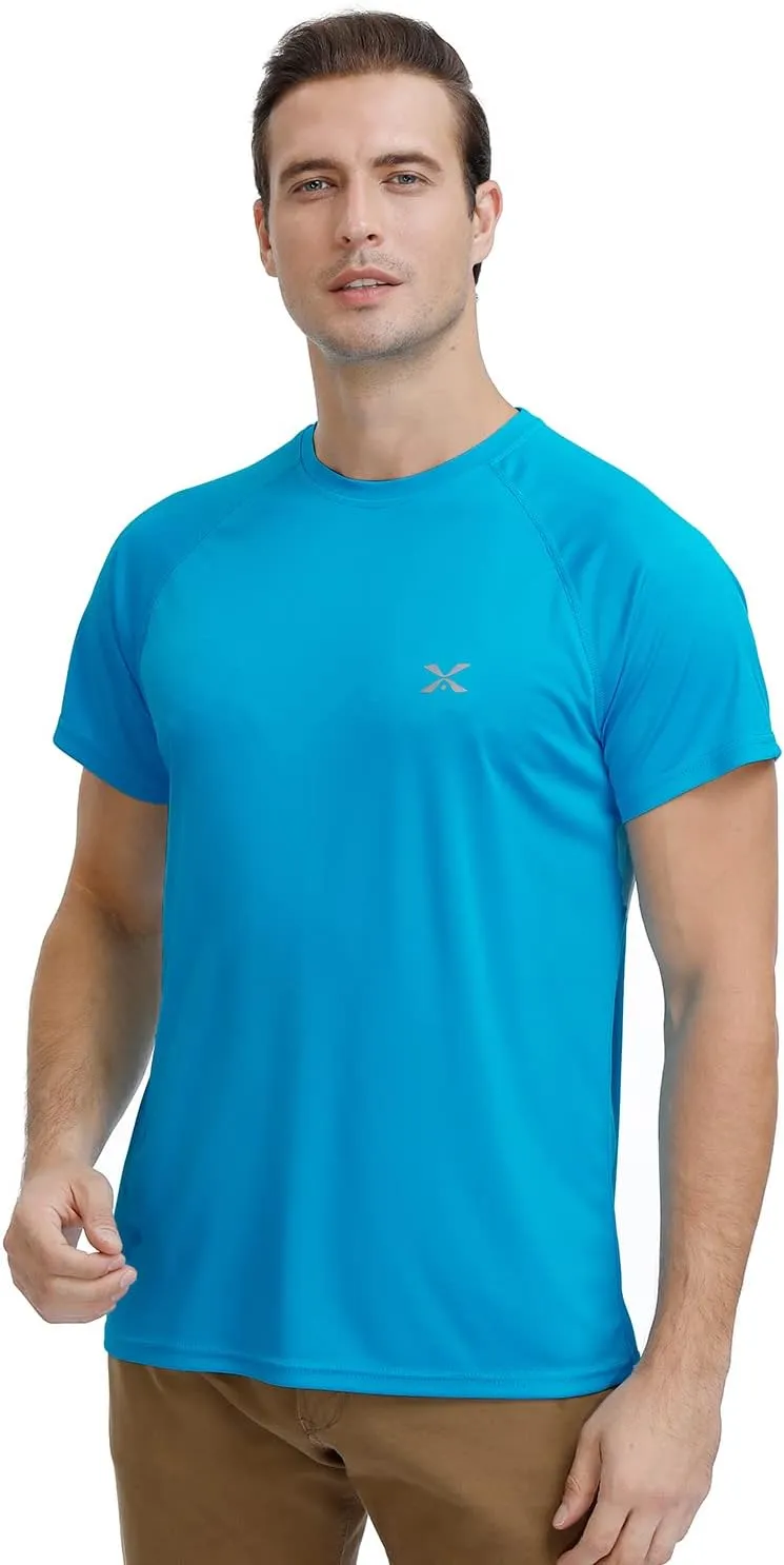 Corna Men's Short Sleeve T-Shirts, Lightweight Men's Workout Shirt, UPF 50  Sun Protection Athletic Dry Fit Shirts for Men