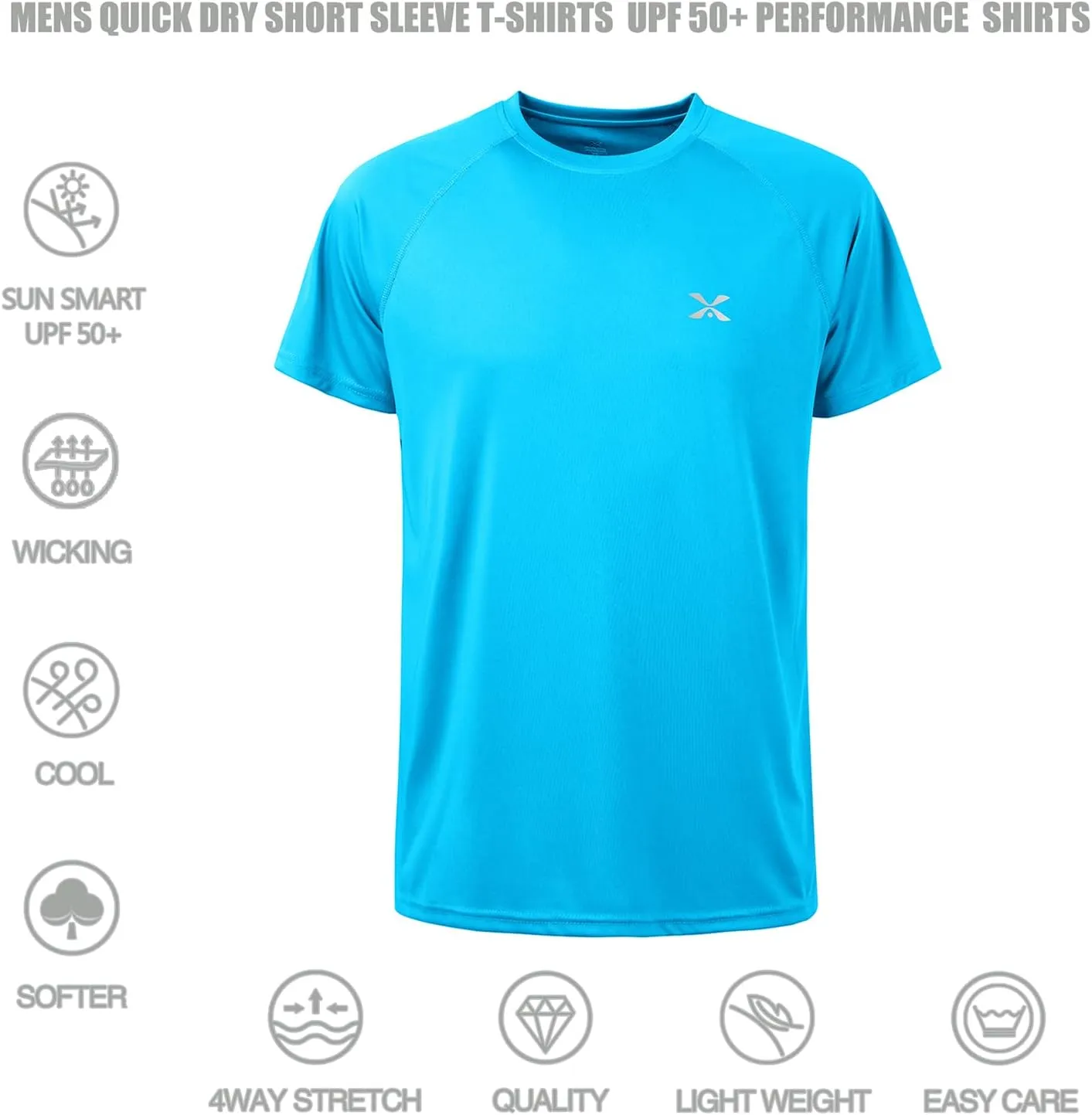 Corna Men's Short Sleeve T-Shirts, Lightweight Men's Workout Shirt, UPF 50  Sun Protection Athletic Dry Fit Shirts for Men
