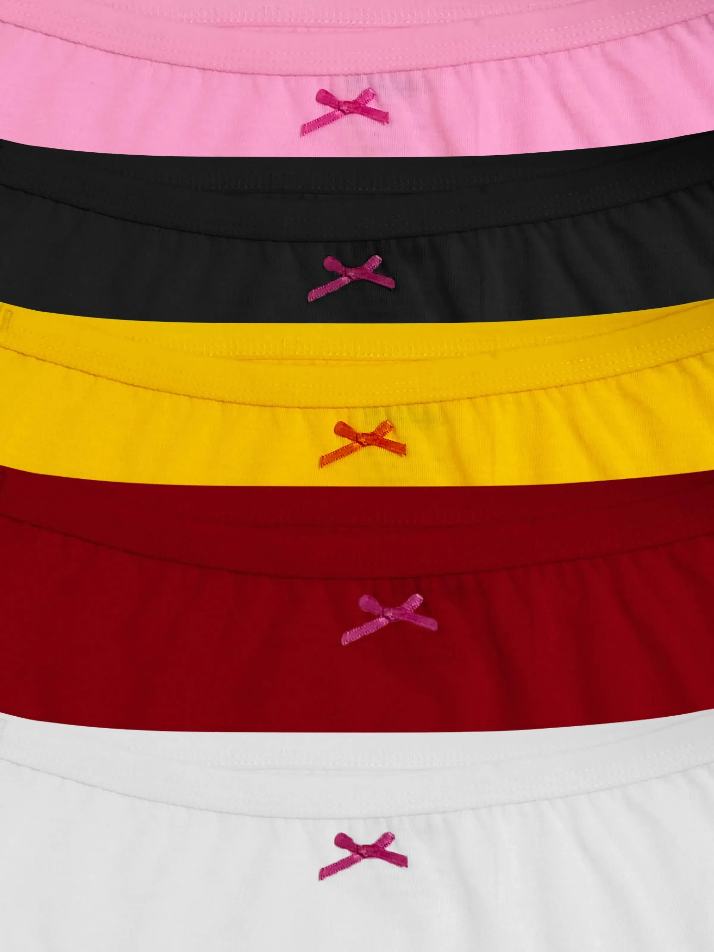 Cotton Hipster Briefs For Teens | Breathable | Elasticated Waistband | Assorted Solid Panties Pack Of 7