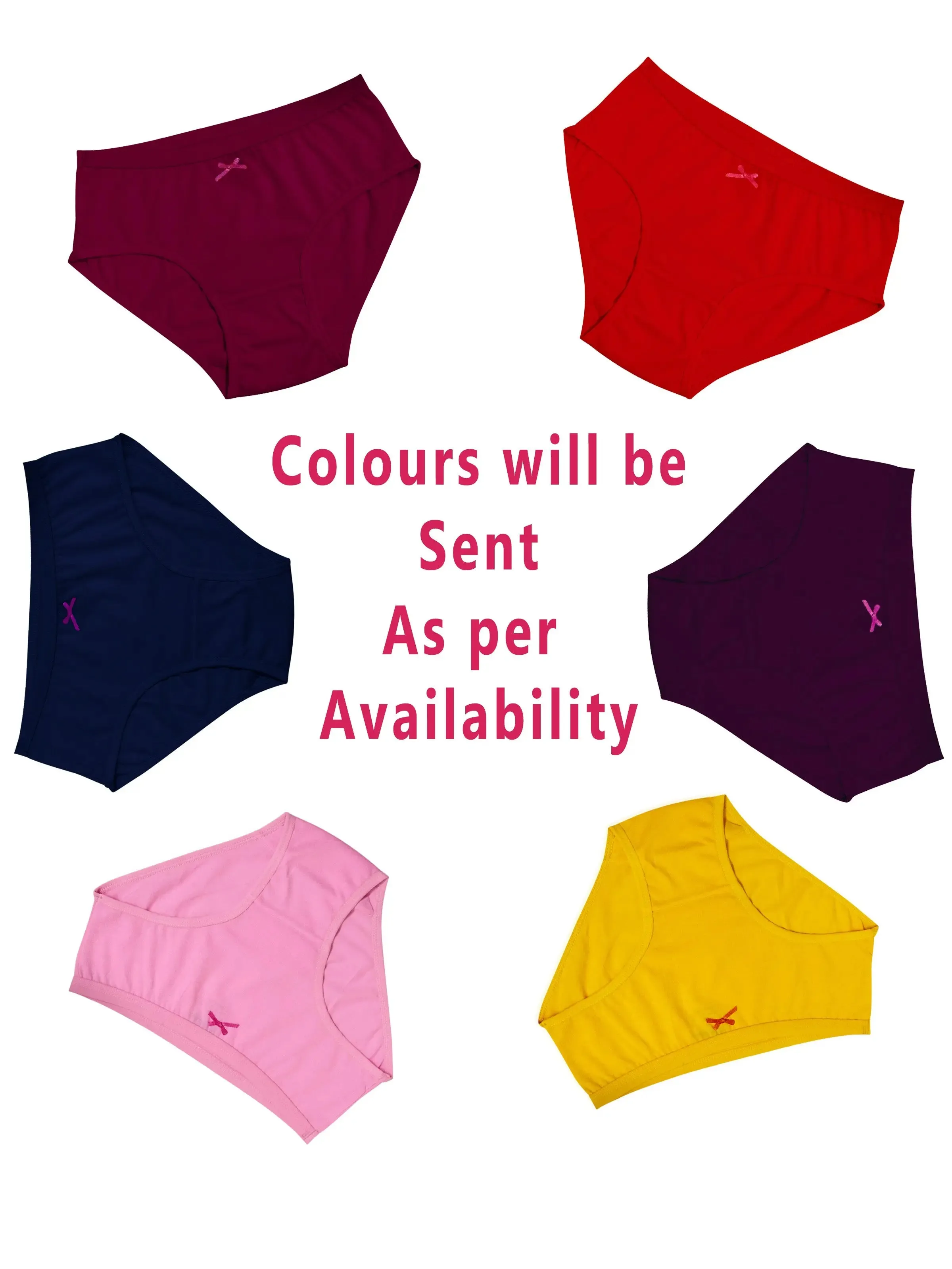 Cotton Hipster Briefs For Teens | Breathable | Elasticated Waistband | Assorted Solid Panties Pack Of 7