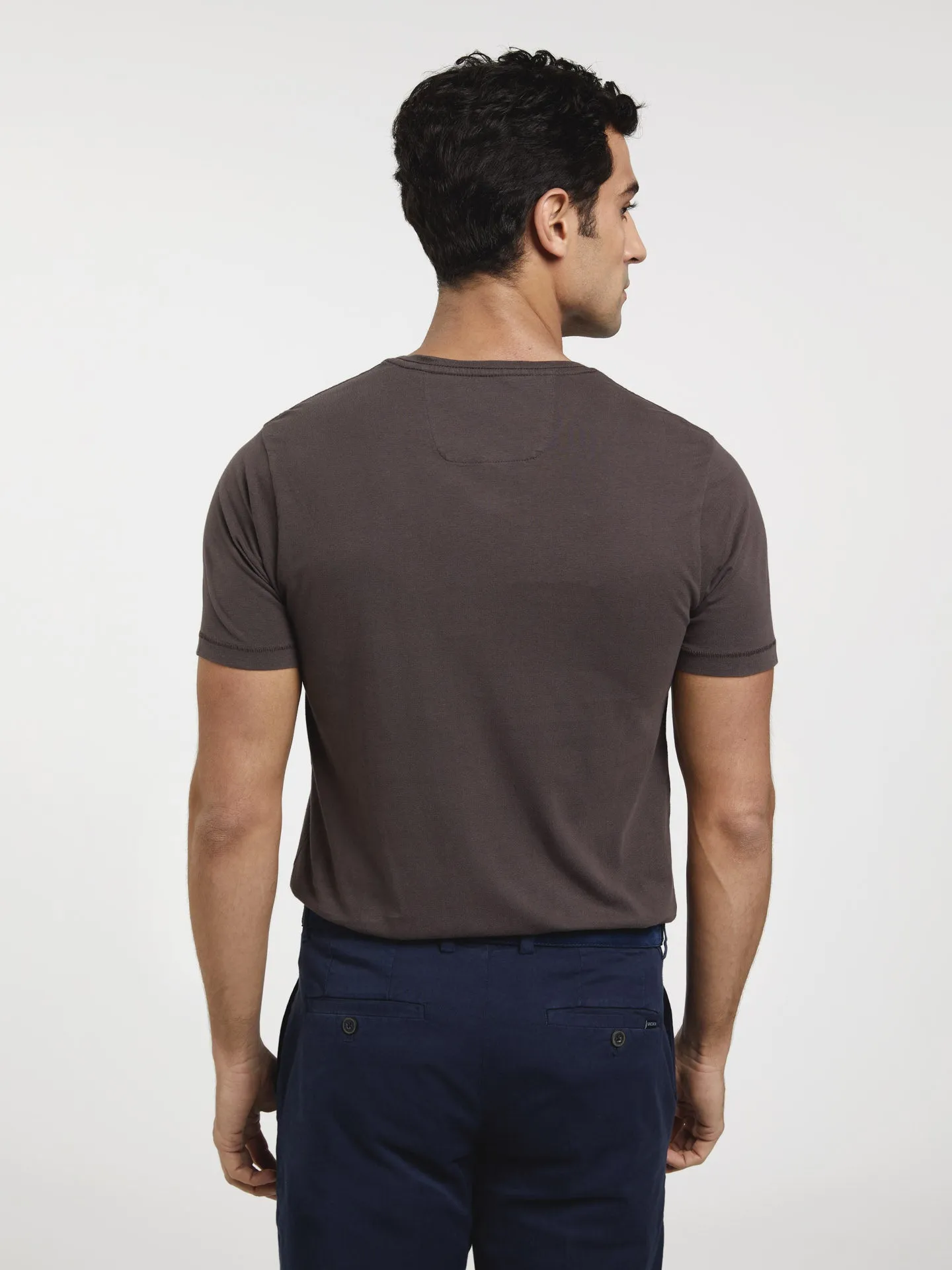 Garment Dye T-shirt With Placket