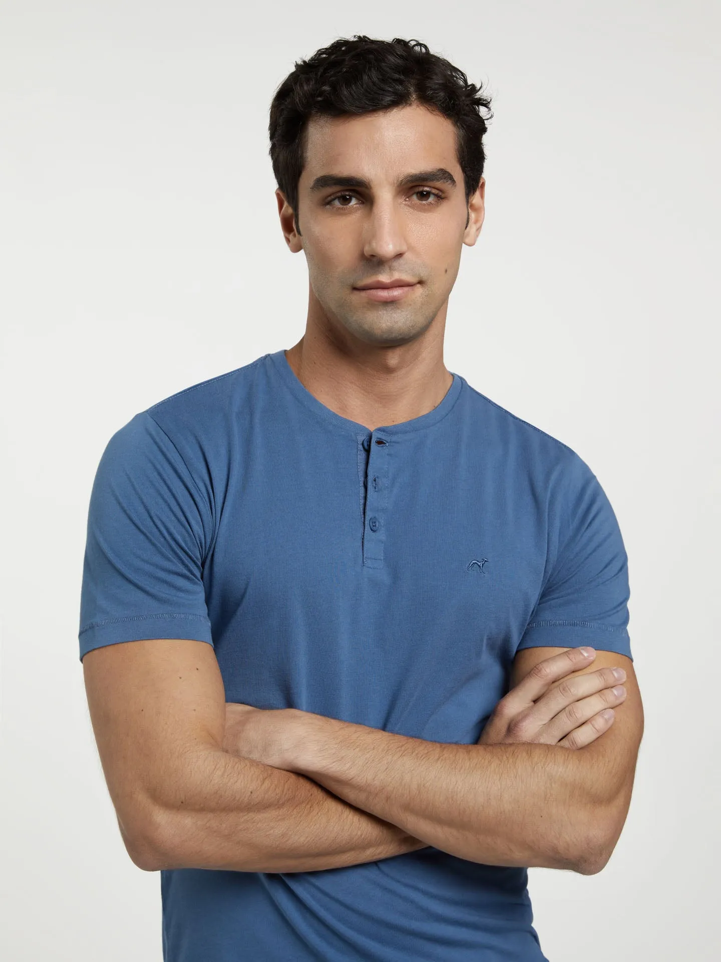 Garment Dye T-shirt With Placket