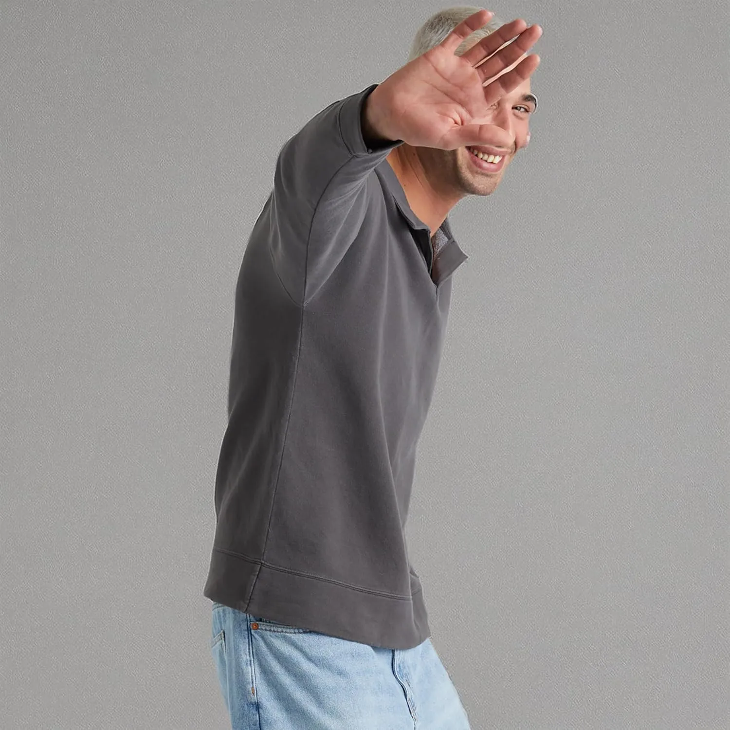 Hanes Men's Originals Fleece Polo Shirt, Garment Dyed Shirt For Men, Cotton Polo Shirt