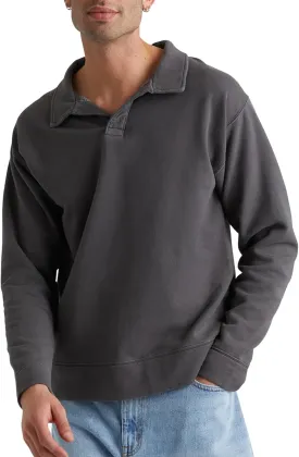 Hanes Men's Originals Fleece Polo Shirt, Garment Dyed Shirt For Men, Cotton Polo Shirt