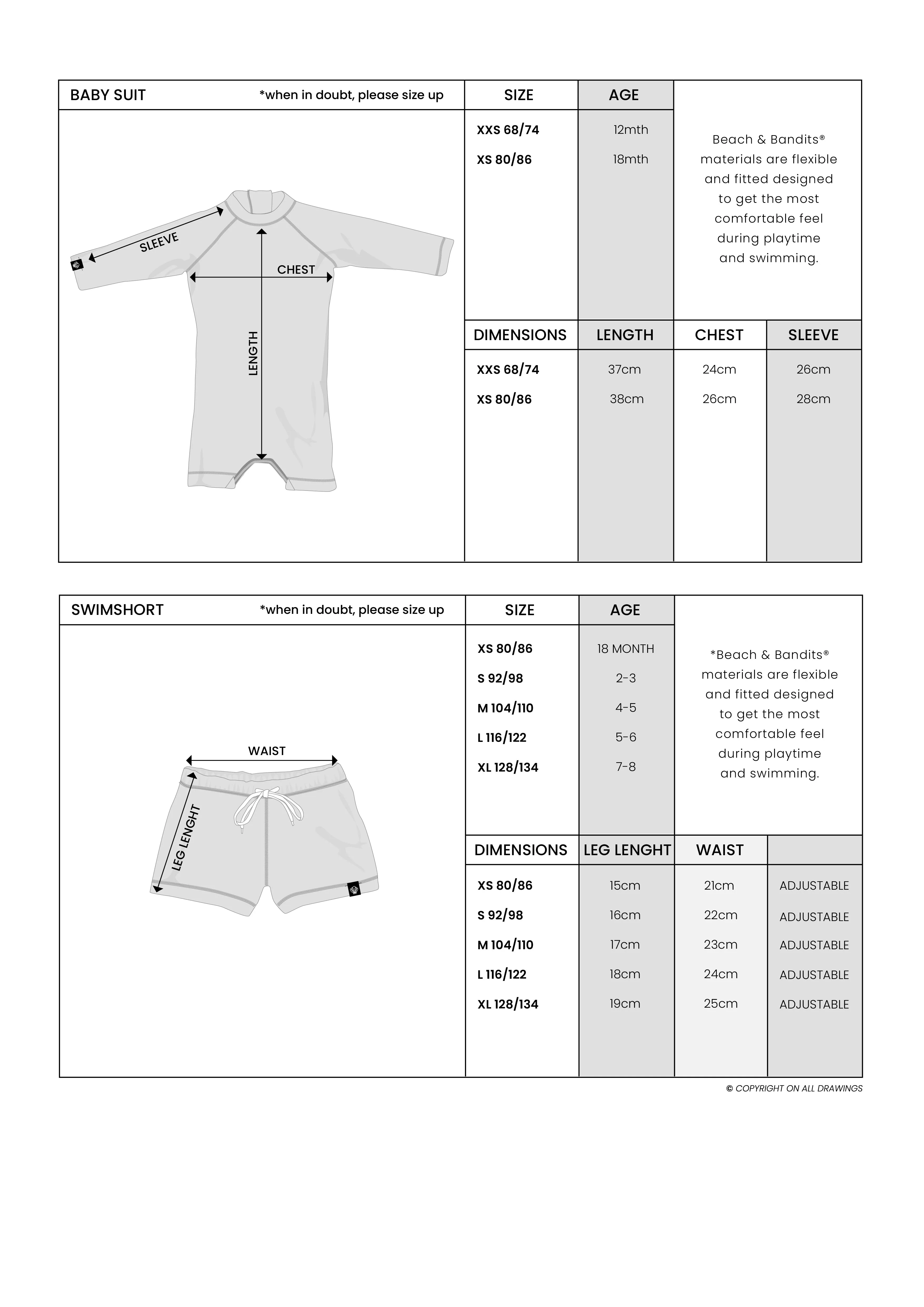 Hello Tropical Baby Swimsuit - Long Sleeve