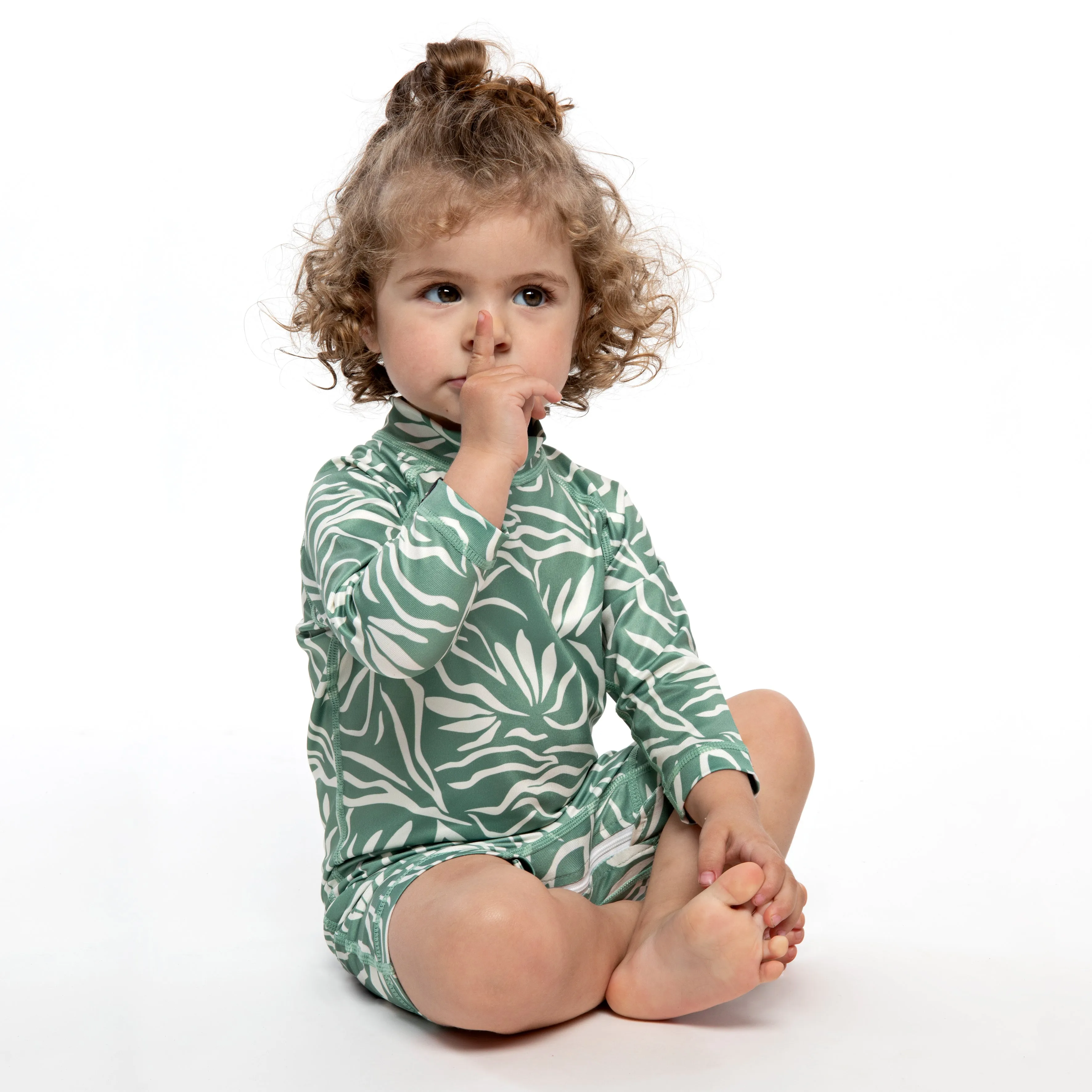 Hello Tropical Baby Swimsuit - Long Sleeve