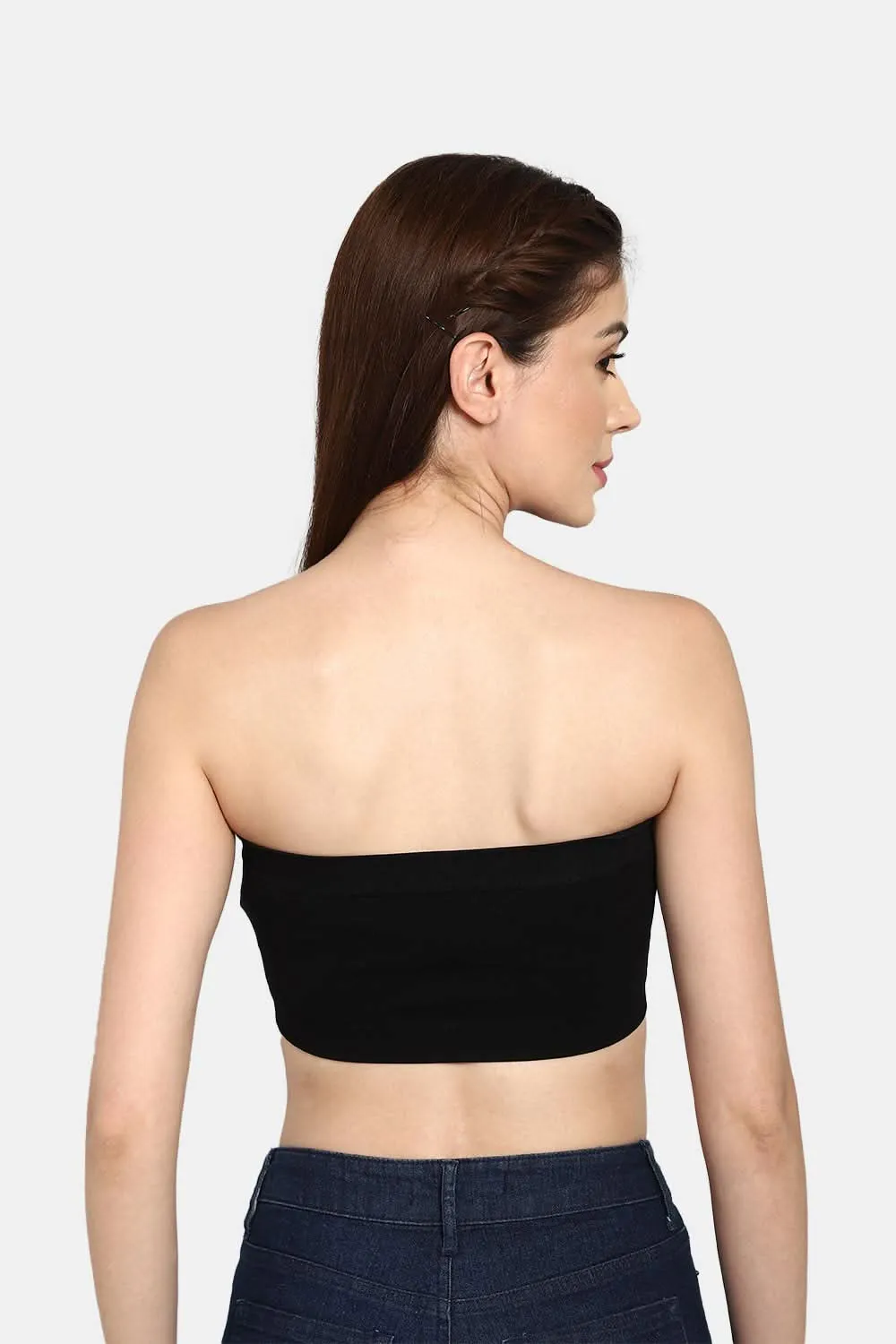 High Coverage Non-Wired Intimacy Double Layered Padded Wirefree Tube Bra