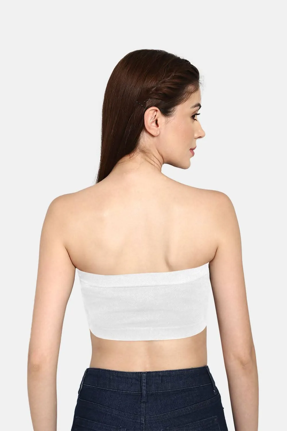 High Coverage Non-Wired Intimacy Double Layered Padded Wirefree Tube Bra