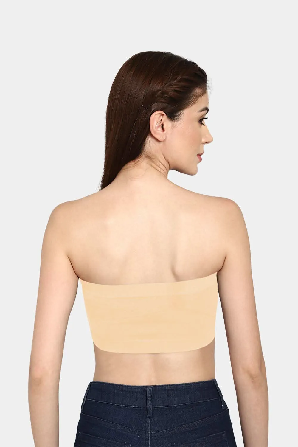 High Coverage Non-Wired Intimacy Double Layered Padded Wirefree Tube Bra