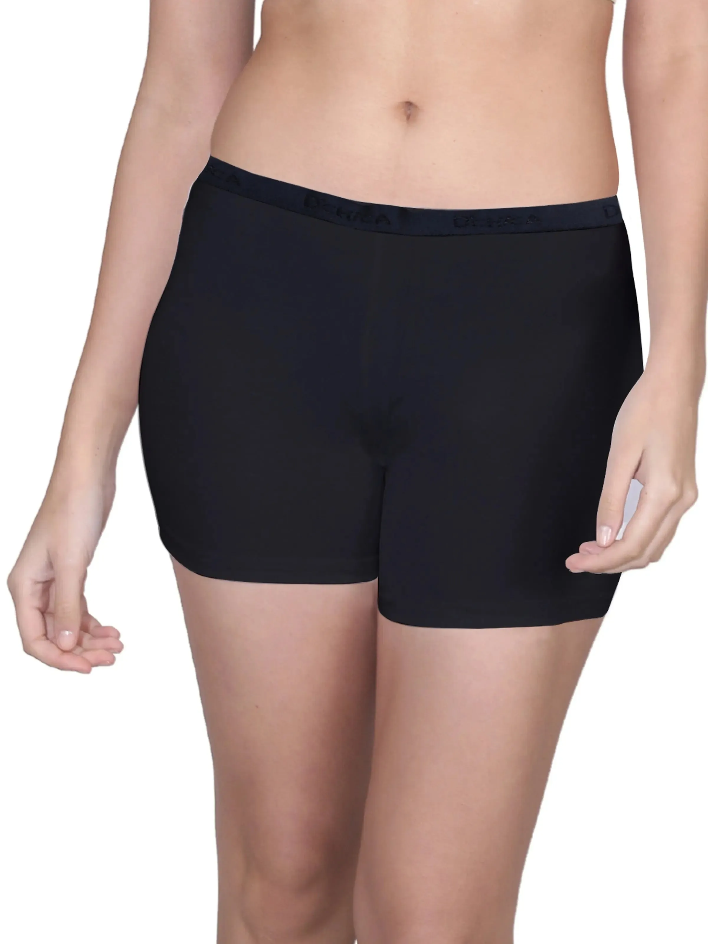 High Waist Boyshorts | Full Coverage | No Side Seams | Black