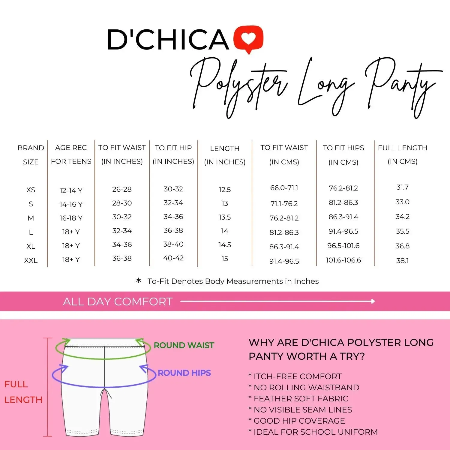 High Waist Long Panties with Full Coverage and Seamless Sides in Black & Grey Boyshorts