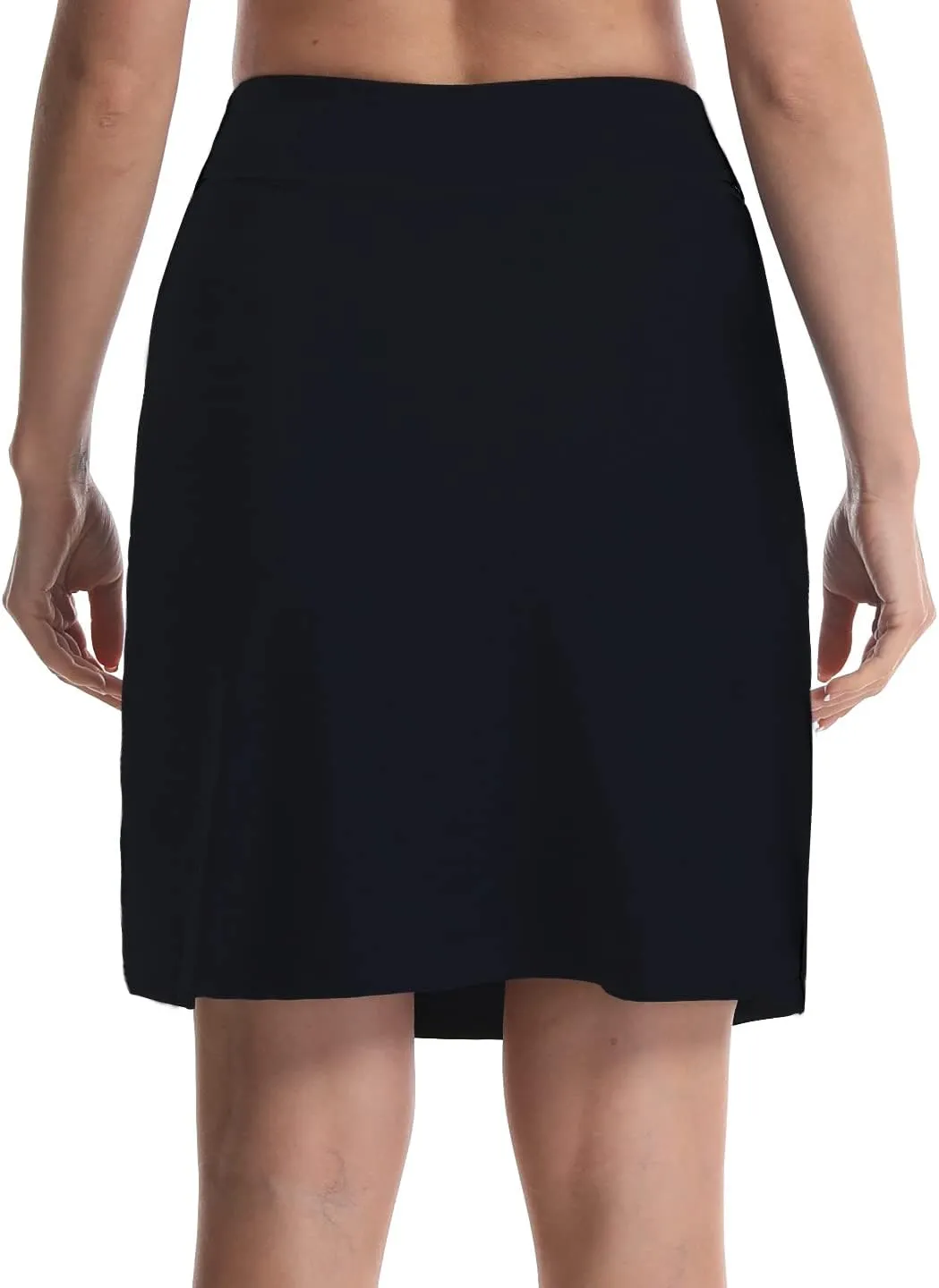 HOKOYI Women's 21" Modest Knee Length Golf Skort Skirt Athletic Workout Tennis Skirt 2 Pockets Casual Summer