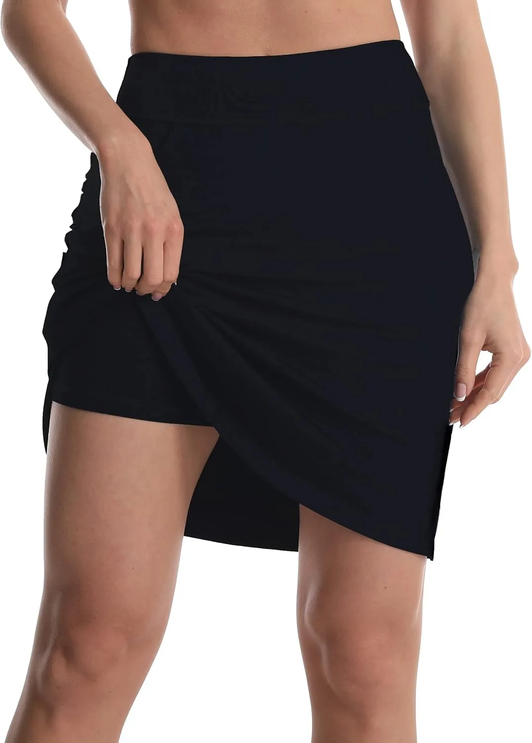 HOKOYI Women's 21" Modest Knee Length Golf Skort Skirt Athletic Workout Tennis Skirt 2 Pockets Casual Summer