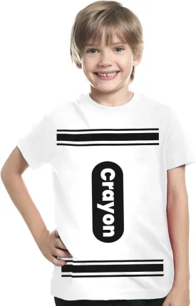 Kids Crayon T Shirt Halloween Costume for Boys Girls | Group Idea | Unisex Tee XS-XL