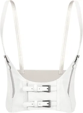 LEACOOLKEY Women Fashion Body Waist Belt Steampunk Underbust Corset Belt for Dress