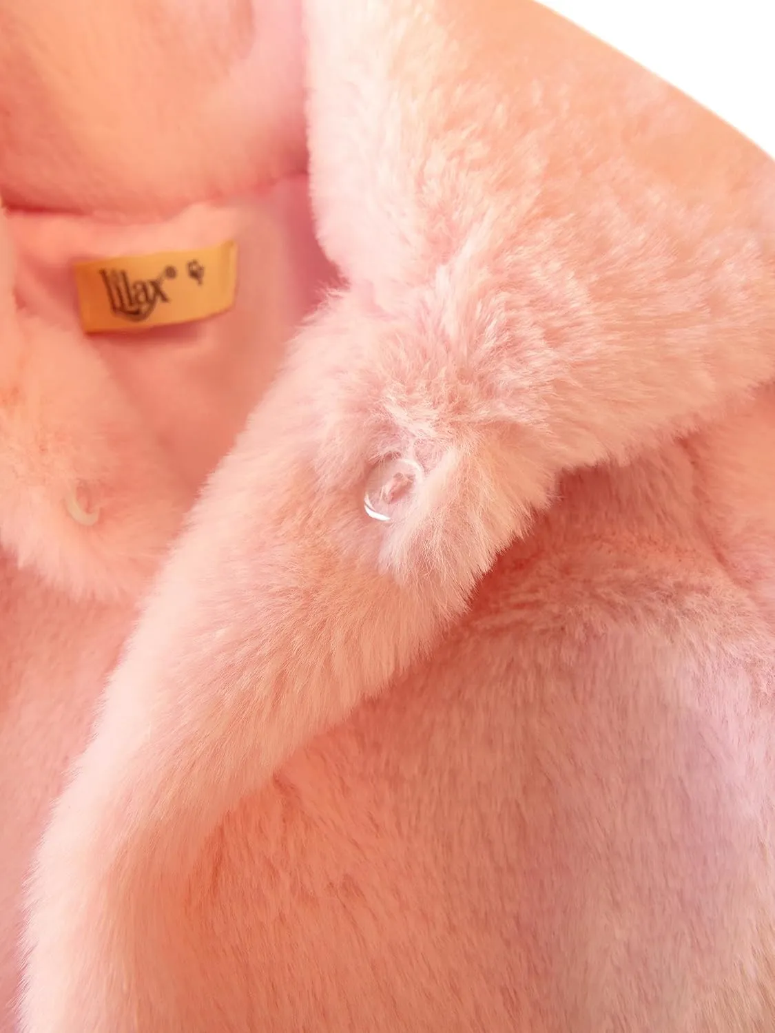 Lilax Girls Faux Fur Bolero Shrug Button Closure Cozy Jacket