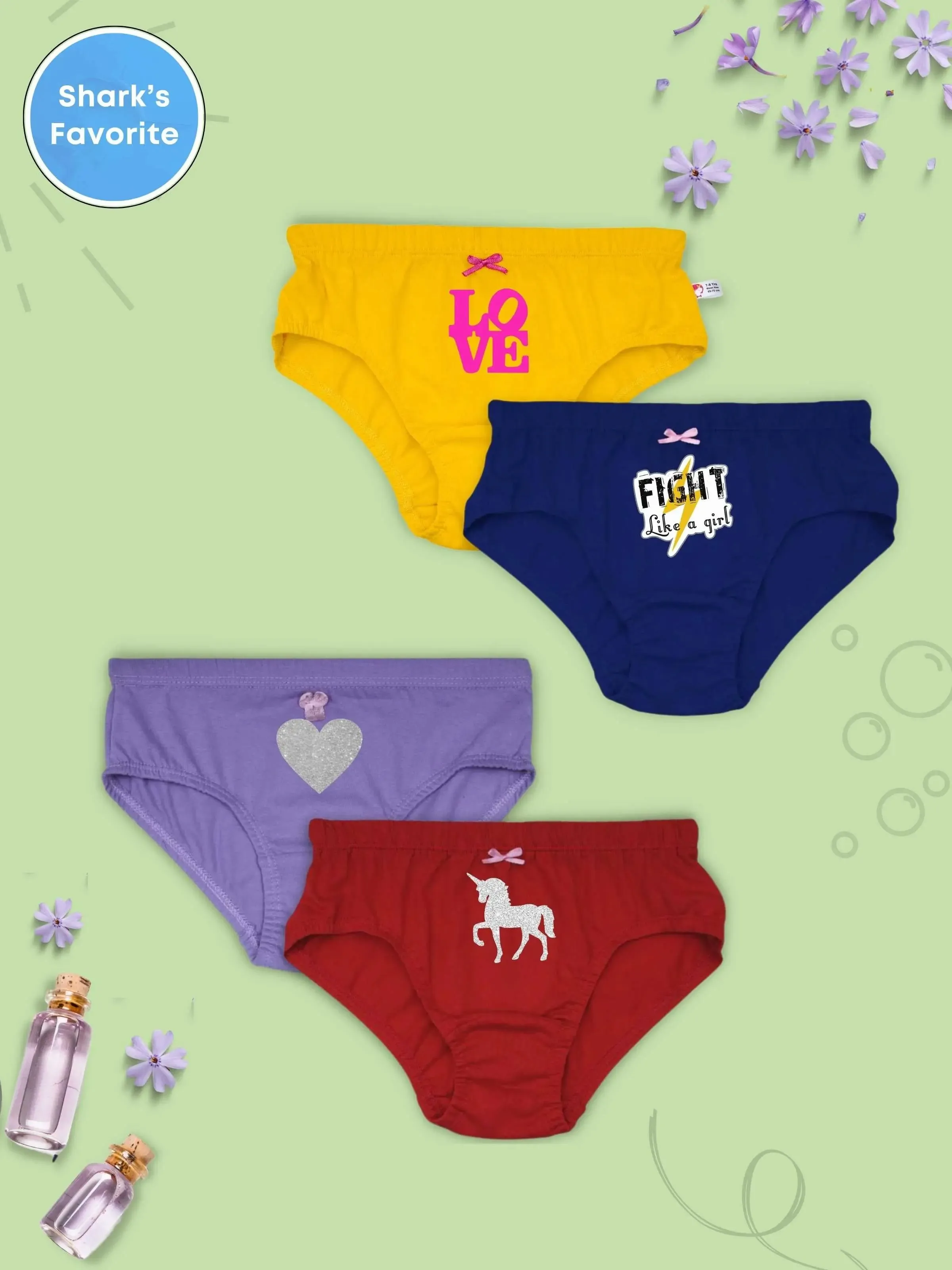 Mid Waist Soft Hipsters Panties with Elastic Waistband | Printed Panty