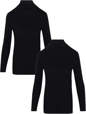 Natural Uniforms Women's Long Sleeve Mock Turtle-Neck T-Shirt Under Scrub
