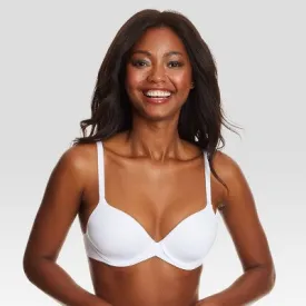 New - Maidenform Women's One Fabulous Fit 2.0 Tailored Demi Bra DM7543 - White 32B
