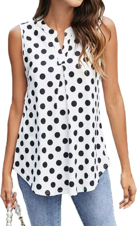 Newchoice Womens Tank Tops V Neck Sleeveless Summer Shirts Loose Dressy Casual Blouses (S-3XL)