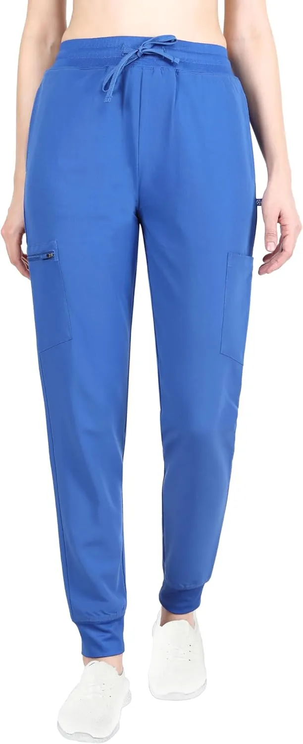 Organix Medical Uniform Jogger Scrub Pants for Women, 4-Way Stretch, Drawstring Joggers, Workwear Professional Scrub Pants