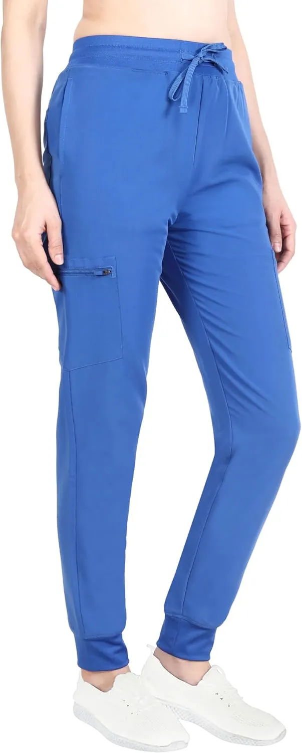Organix Medical Uniform Jogger Scrub Pants for Women, 4-Way Stretch, Drawstring Joggers, Workwear Professional Scrub Pants