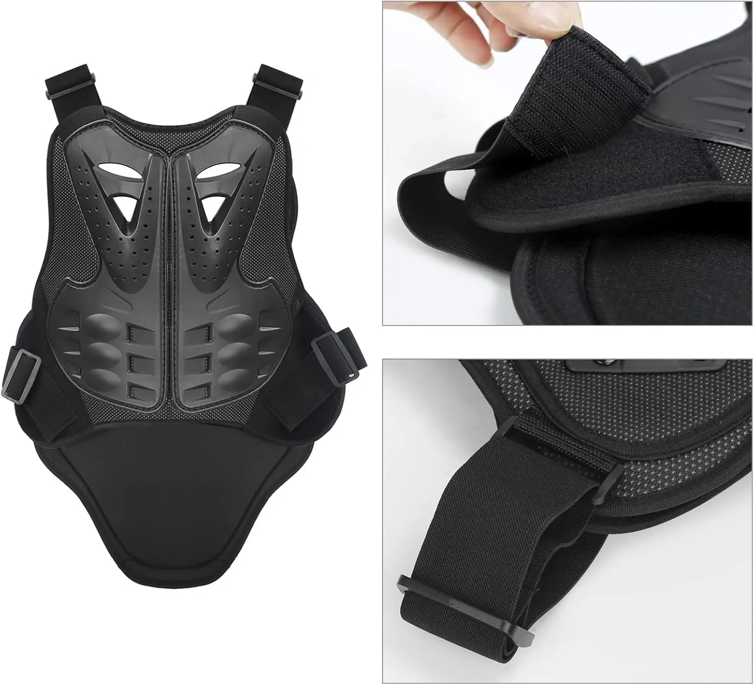 PELLOR Motorcycle Armor Vest Chest Back, Motocross Body Guard Vest Skiing Riding Skating Anti-Fall Vest Protective Gear