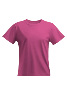 Perfect TShirt Co Women's Short Sleeve Crew Neck Charity Pink Relax Fit T-Shirt