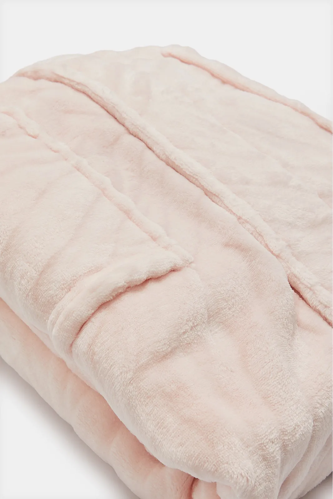 Pink Embossed Fleece Bathrobe