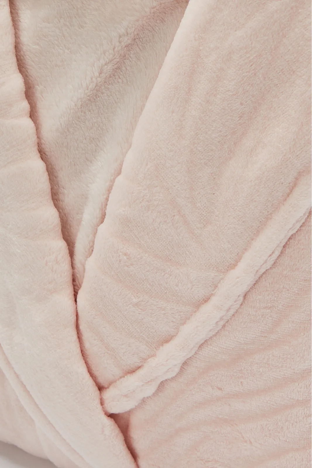 Pink Embossed Fleece Bathrobe