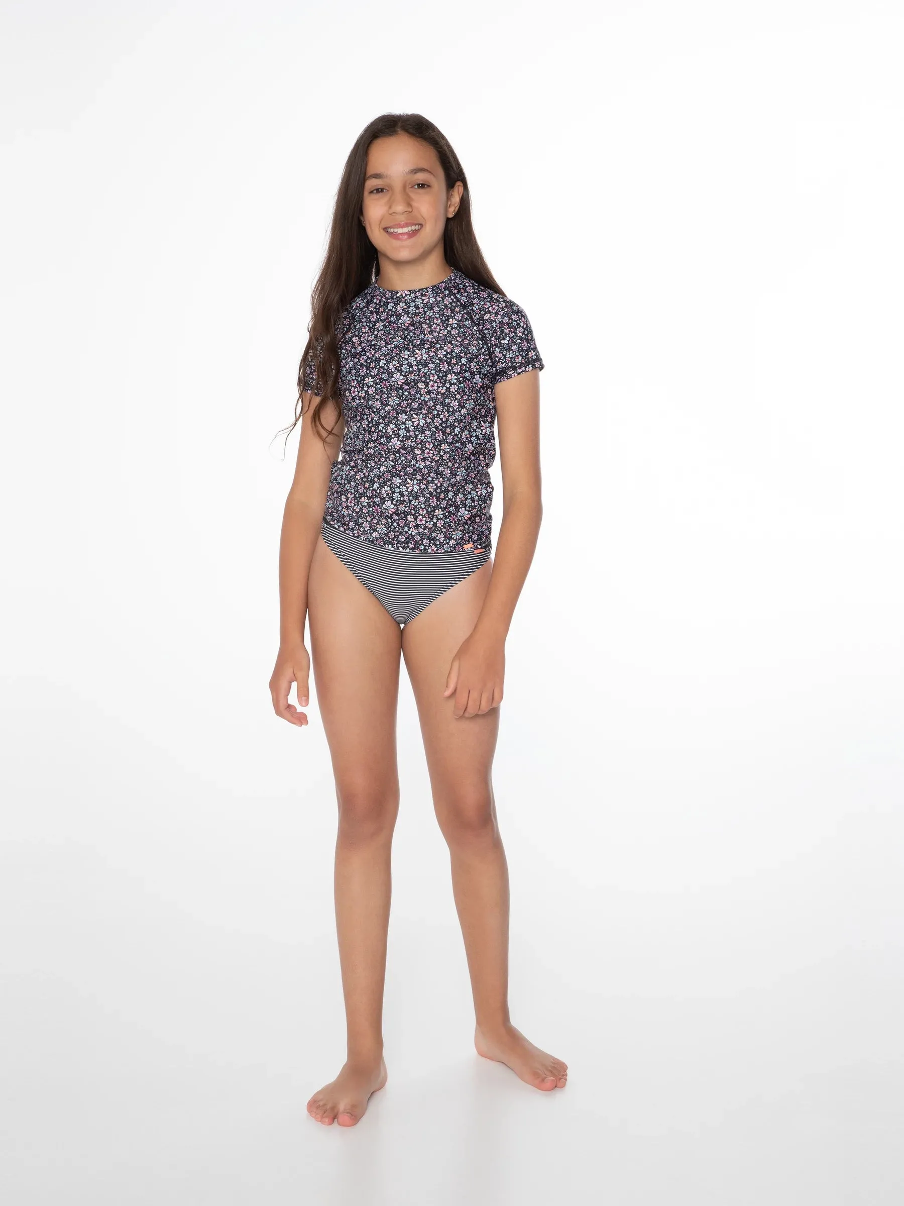 Protest PRTFLEURI JR Kid's/ Girl's Short Sleeve Rashguard - Floral