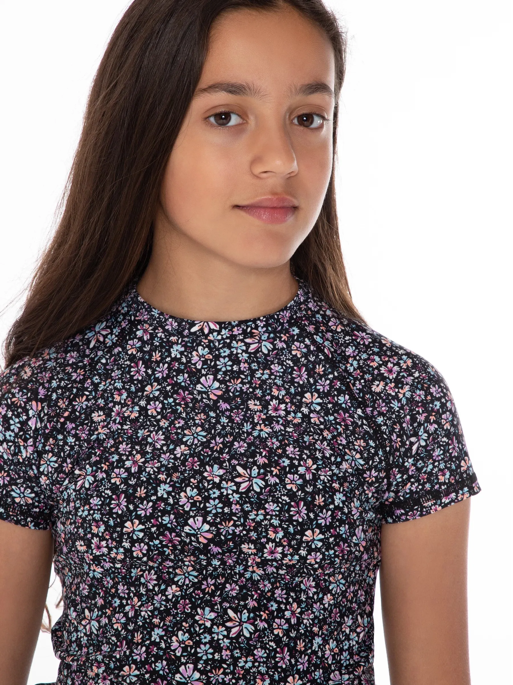 Protest PRTFLEURI JR Kid's/ Girl's Short Sleeve Rashguard - Floral