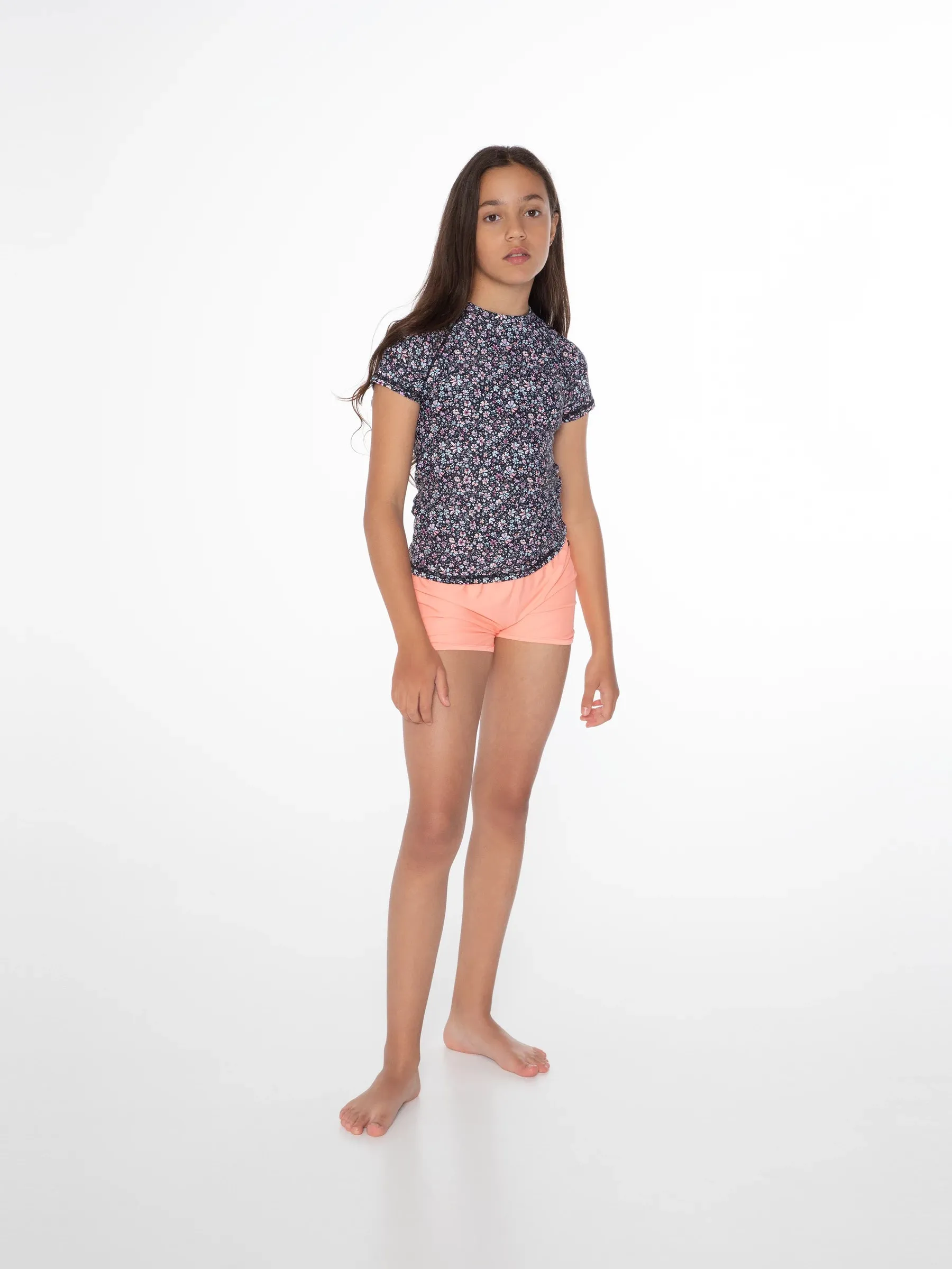 Protest PRTFLEURI JR Kid's/ Girl's Short Sleeve Rashguard - Floral