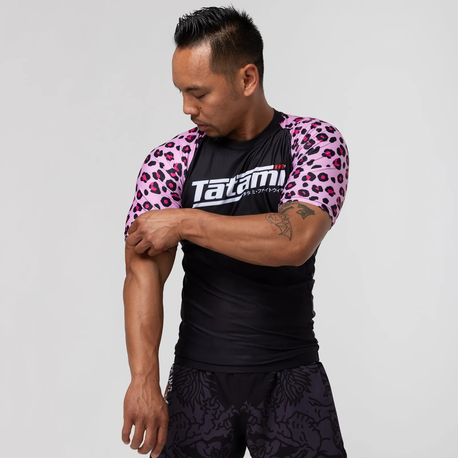 Recharge Leopard Pink Rash Guard - "Mens"