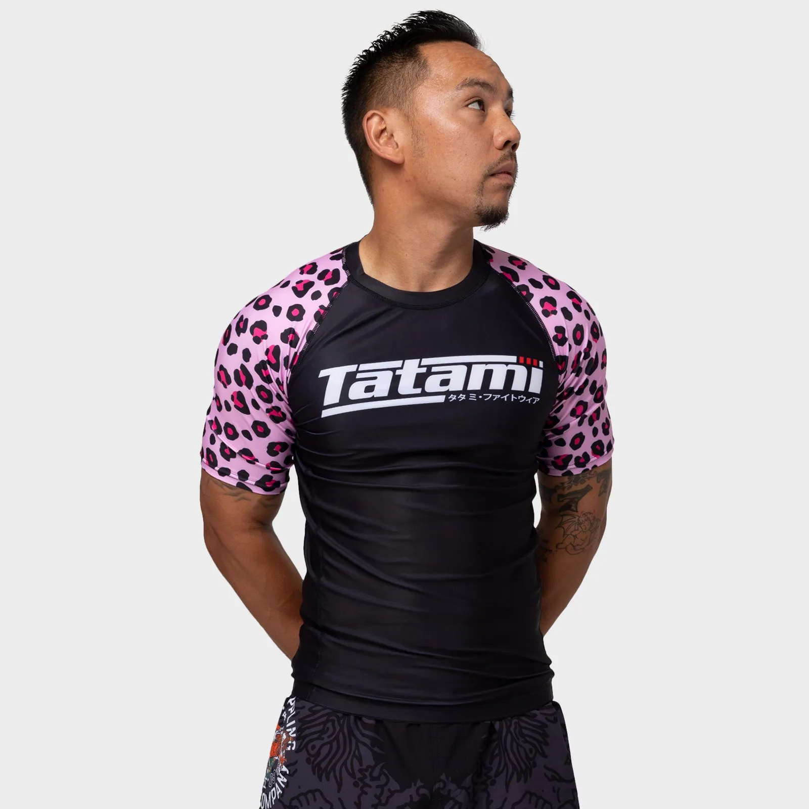 Recharge Leopard Pink Rash Guard - "Mens"