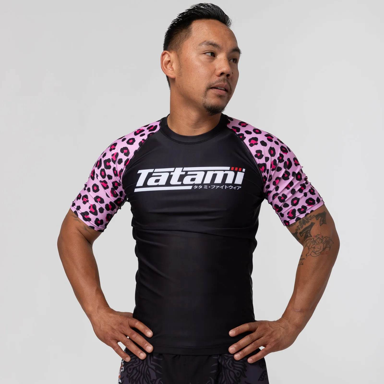 Recharge Leopard Pink Rash Guard - "Mens"