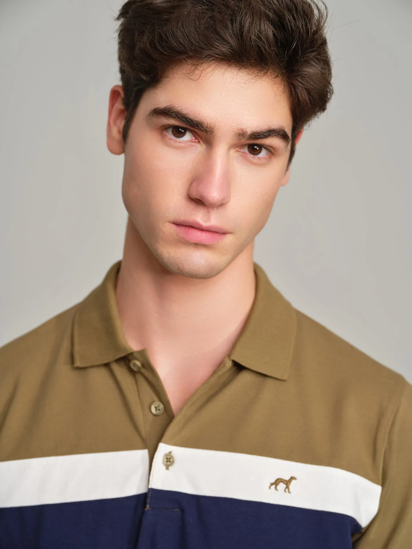Relax color block piquet polo shirt