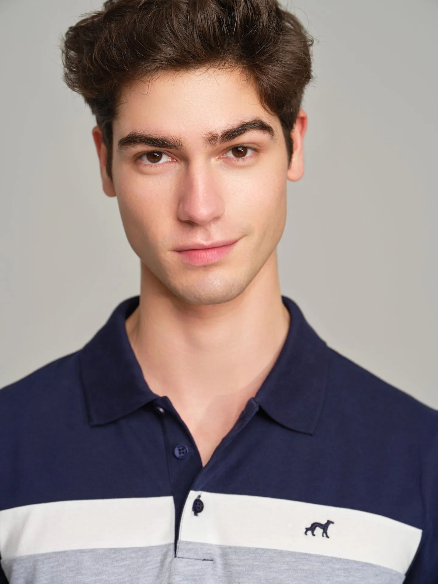 Relax color block piquet polo shirt